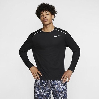 Top Nike Rise 365 Maneca Lunga Running Barbati Negrii | KBWV-87439